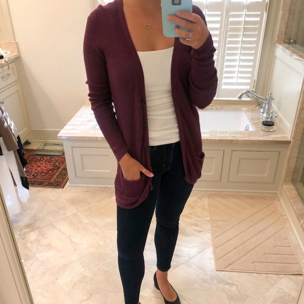 Halogen purple cardigan